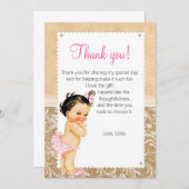 ヴィンテージのベビーのサンキューカード サンキューカード (正面/裏面)