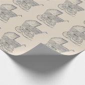 ヴィンテージのベビーの手押車 ラッピングペーパー (角)