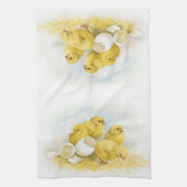 ヴィンテージのベビーの鶏 キッチンタオル (縦)