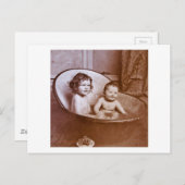 ヴィンテージのベビーのBathの時間 ポストカード (正面/裏面)