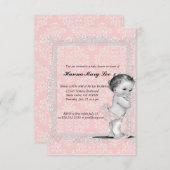 ヴィンテージのベビーシャワーの招待状 招待状 (正面/裏面)