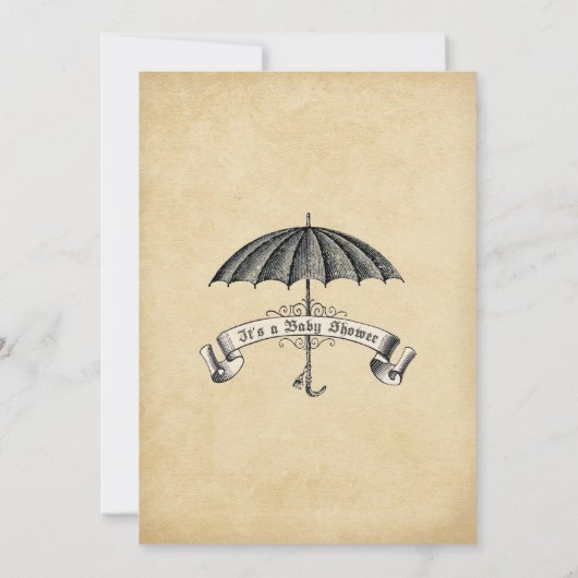 ヴィンテージのベビーシャワーの招待状II 招待状 (裏面)