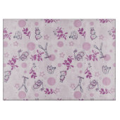 ヴィンテージのベビー動物を表示するパターン カッティングボード (正面)