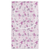 ヴィンテージのベビー動物を表示するパターン スモールペーパーバッグ (裏面)