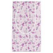 ヴィンテージのベビー動物を表示するパターン スモールペーパーバッグ (正面)