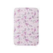 ヴィンテージのベビー動物を表示するパターン バスマット (正面縦)