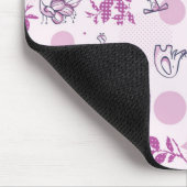 ヴィンテージのベビー動物を表示するパターン マウスパッド (コーナー)