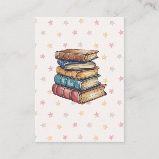 ヴィンテージのベビー水彩画用書籍、おしゃれテーマ エンクロージャーカード (裏面)