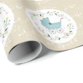 ヴィンテージのベビー ラッピングペーパー (ロールコーナー)