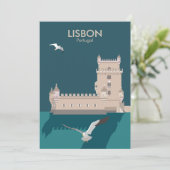 ヴィンテージのベルムのリスボンタワーのポスタースタイル カード (スタンド正面)