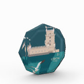 ヴィンテージのベルムのリスボンタワーのポスタースタイル フォトブロック (左)