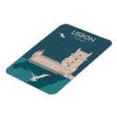 ヴィンテージのベルムのリスボンタワーのポスタースタイル マグネット (左側)