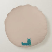 ヴィンテージのベルムのリスボンタワーのポスタースタイル ラウンドクッション (裏面)