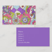 ヴィンテージのペイズリーパターン 名刺 (正面/裏面)