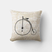 ヴィンテージのペニーFarthingの自転車 クッション (正面)