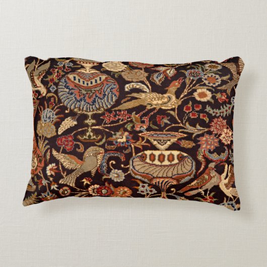 ヴィンテージのペルシャの東洋のトルコのカーペットパターン アクセントクッション (裏面)