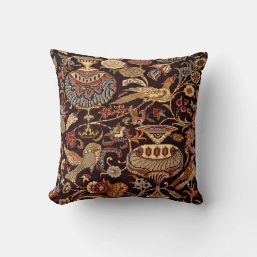 ヴィンテージのペルシャの東洋のトルコのカーペットパターン クッション (正面)