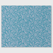 ヴィンテージのペルシャの青いラベンダーの紫色のレトロの花柄 ラッピングペーパー (フラット)