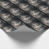 ヴィンテージのホッケーのスケートパターン ラッピングペーパー (角)