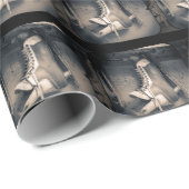 ヴィンテージのホッケーのスケートパターン ラッピングペーパー (ロールコーナー)