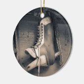 ヴィンテージのホッケーのスケート セラミックオーナメント (左)