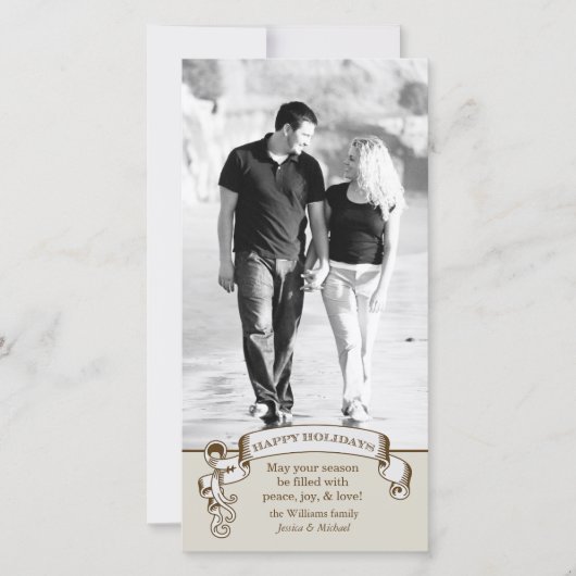 ヴィンテージのホリデーカード シーズンカード (正面)