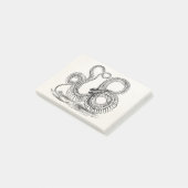 ヴィンテージのボアのヘビの骨組パーソナライズなテンプレート ポストイット (アングル)