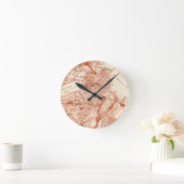 ヴィンテージのボストン地図 ラウンド壁時計 (ホーム)