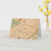 ヴィンテージのボストン市地図 カード (黄色い花)