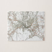 ヴィンテージのボストン運輸ラインMap (1914年) ジグソーパズル (横)