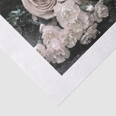 ヴィンテージのボトルのために大きさで分類される白い水彩画のバラ 薄葉紙 (詳細)