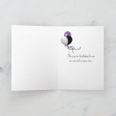 ヴィンテージのボトルの青いアジサイ カード (内部)