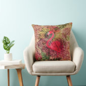 ヴィンテージのボヘミアの花の熱帯ピンクのフラミンゴ クッション (椅子)