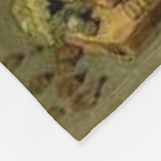 ヴィンテージのボルゾイの絵画のフリースの投球 フリースブランケット (角)