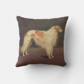 ヴィンテージのボルゾイの装飾用クッション クッション (裏面)