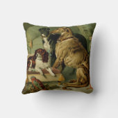 ヴィンテージのボルゾイ、グレイハウンド、スパニエル犬の枕 クッション (裏面)