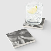 ヴィンテージのボーイフレンドによって入れ墨される陽気な興味の船員 ストーンコースター (横)