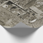 ヴィンテージのボーイ・スカウトの軍隊のキャンプの写真の20年代 ラッピングペーパー (角)