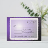 ヴィンテージのボーダーが付いているRSVPカード 出欠カード (スタンド正面)