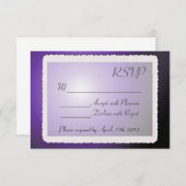 ヴィンテージのボーダーが付いているRSVPカード 出欠カード (正面/裏面)