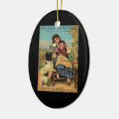 ヴィンテージのボーダーコリーのオーナメント セラミックオーナメント (左)