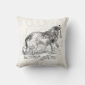 ヴィンテージのボーダーコリー犬のテンプレート クッション (正面)