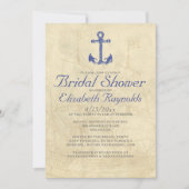 ヴィンテージのボートのブライダルシャワー招待状 招待状 (正面)