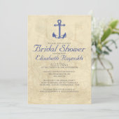 ヴィンテージのボートのブライダルシャワー招待状 招待状 (スタンド正面)