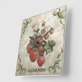 ヴィンテージのボ素朴トラゴ スクエア壁時計 (傾斜)