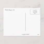 ヴィンテージのポインセチアのクリスマス シーズンポストカード (裏面)