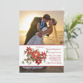 ヴィンテージのポインセチアの写真の休日カード シーズンカード (スタンド正面)