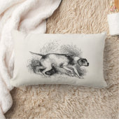 ヴィンテージのポインターの猟犬の19世紀のポインター犬 ランバークッション (ブランケット)