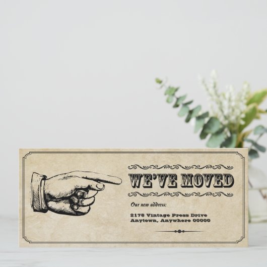 ヴィンテージのポインターの移動発表 招待状 (スタンド正面)