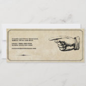 ヴィンテージのポインターの移動発表 招待状 (裏面)